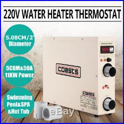 11KW 220V Electric Pool Water Heater Thermostat Hot Tub Safe Digital Display
