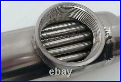 1200k BTU Titanium Tube and Shell Heat Exchanger for Saltwater Pools/Spas ss