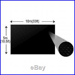 16'5 x 33' Swimming Pool Solar Cover Blanket Tarp Round Black Inground Heater