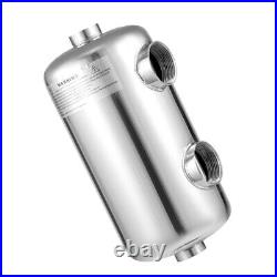 1+ 1 1/2FPT Tube Heat Exchanger Water Heat Exchanger For Swimming Pool US