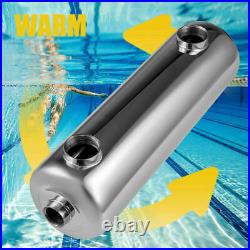200KBTU Heat Exchanger 1 +1 1/2 FPT for Salt Water Swimming Pool Spa SS304 NEW