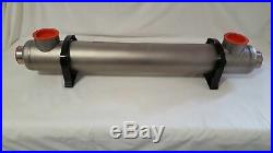 210,000 BTU Stainless Steel Tube and Shell Heat Exchanger for Pools/Spas ss