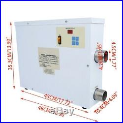 220V 11KW ELECTRIC Water Heater Swimming Pool SPA Hot Tub Thermostat US