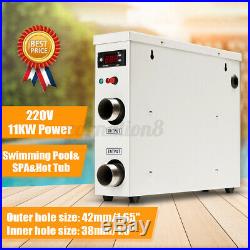 220V 11KW Swimming Pool SPA ElectricWater Heater Tankless Thermostat USA