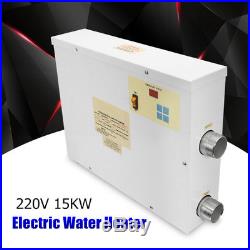 220V 15KW Thermostat Swimming Pool Home Bath SPA Hot Tub Electric Water Heater