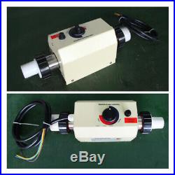 220V 3KW Electric Water Heater Thermostat Machine Swimming Pool SPA Heater US