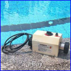 220V 3KW Electric Water Heater Thermostat Machine Swimming Pool SPA Heater US