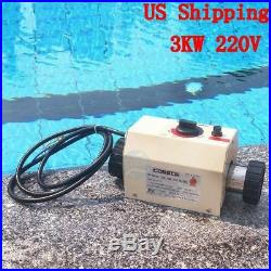 220V Swimming Pool Bath SPA Heater Electric Heating Thermostat Water Heater 3KW