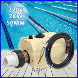 2KW 220V Water Swimming Pool SPA Bath Heater Electric Heating Thermostat