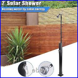 2.3 Gallon Pool Solar Heated Shower Head Yard Camping Swimming Poolside Spa 7ft