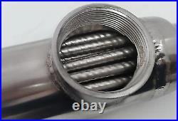 300,000 BTU Stainless Steel Tube and Shell Heat Exchanger for Pools/Spas ss