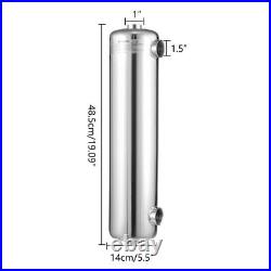 304 Stainless Steel Pool Heat Exchanger Tube 200K Same Side 1& 1 1/2FPT USA