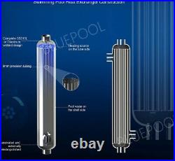 360,000 BTU Stainless Steel Tube and Shell Heat Exchanger for Pools/Spas os