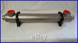 360,000 BTU Stainless Steel Tube and Shell Heat Exchanger for Pools/Spas ss