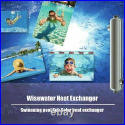 360kBtu Full Titanium Pool Heat Exchanger Opposite Ports 2 & 1 1/2 FPT