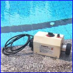 3KW 220V Digital Swimming Pool & SPA Hot Tub Electric Water Heater Thermostat US