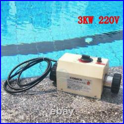 3KW 220V Electric Swimming Pool Water Heater SPA Hot Tub Thermostat Heater Pump