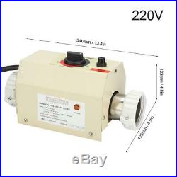 3KW 220V Electric Yard Swimming Pool Water Heater Thermostat SPA Hot Tub Safety