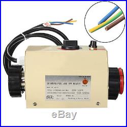 3KW 220V Swimming Pool & Bath SPA Hot Tub Electric Water Heater Thermostat Top