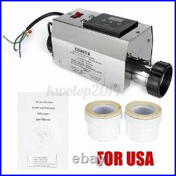 3KW Electric Water Heater Adjustable Thermostat for Swimming Pool SPA Hot Tub U