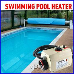 3KW Electric Water Heater Thermostat Machine Swimming Pool &Bath SPA Heater 220V