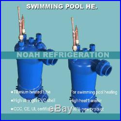 3.8 KW High Heat Transfer Twisted Tube heat exchanger swimming pool