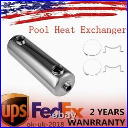 400 kBtu Pool Heat Exchanger 304 Stainless Steel Same Side Ports 1 1+ 2FPT USA