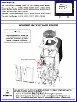 472734 Auto Heat Control Board Assembly for Pentair Ultratemp Pool Spa Heat Pump