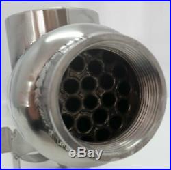 55,000 BTU Titanium Tube and Shell Heat Exchanger for Saltwater Pools/Spas os