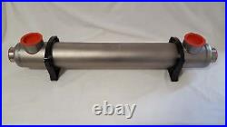 55k BTU Stainless Steel Tube and Shell Heat Exchanger for Pools/Spas ss