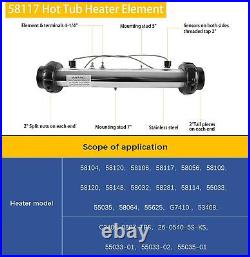 58117 M-7 Heater Assembly 4.0KW 220V with Sensors for Balboa VS, EL, TS, GS, BP