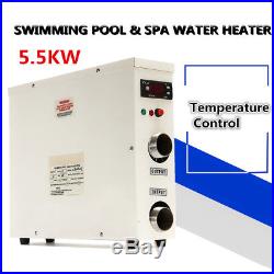 5.5KW 220V Swimming Pool & SPA Hot Tub Electric Water Heater Heating Thermostat
