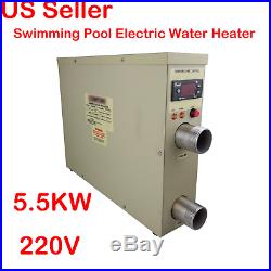 5.5KW Electric Water Heater Swimming Pool Thermostat SPA Hot Tub 220V