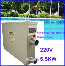 5.5KW Electric Water Heater Swimming Pool Thermostat SPA Hot Tub 220V