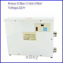 5.5/11/15KW 220V Swimming Pool & SPA hot tub electric water heater thermostat US