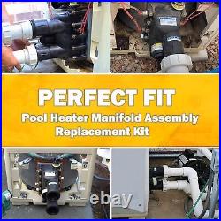 77707-0205 Pool Heater Manifold Replacement Parts Kit Fit Pentair MasterTemp 175