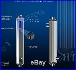 85,000 BTU Stainless Steel Tube and Shell Heat Exchanger for Pools/Spas os