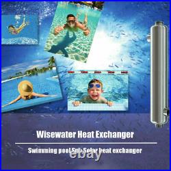 85kBtu Titanium Salt Water Pool Heat Exchanger Same Side Ports 1 1/2 & 1 FPT