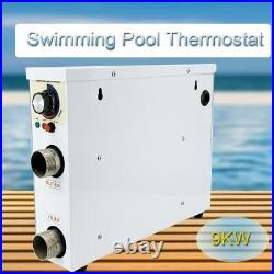 9KW 380V Electric Swimming Pool Water Heater Thermostat Hot Tub SPA Stainless