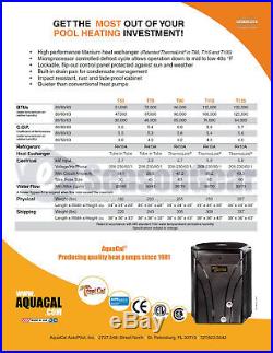 AquaCal Heat Pump, TropiCal, New 2017 Model, Swimming Pool & Spa Heater