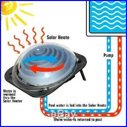 Black Outdoor Solar Dome Inground & Above Ground Swimming Pool Water Heater New