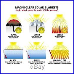 Blue Wave 20-Feet x 40-Feet Rectangular Solar Blanket for In-Ground Pools Clear