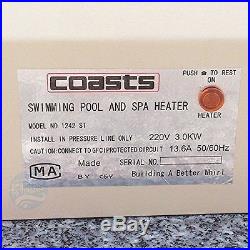 Coasts 3KW 220V Swimming Pool & Bath Tub SPA Heater Electric Heating Thermostat