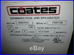 Coates Electric pool heater model 34857phs 3 phase