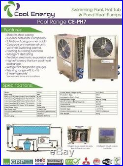 Cool Energy CE-PH7 8.2kW KOI / POND / POOL AIR SOURCE HEAT PUMP WATER HEATER
