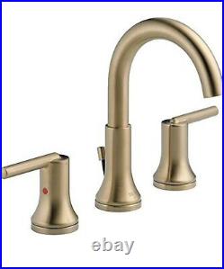Delta Faucet Trinsic Widespread Bathroom Faucet 3 Hole Gold Bathroom Faucet New