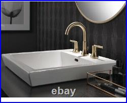 Delta Faucet Trinsic Widespread Bathroom Faucet 3 Hole Gold Bathroom Faucet New