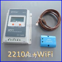 EPEVER Tracer 2210A 20A MPPT Solar Charge Controller+APP mobile phone WIFI BOX