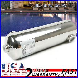 For Spa Pool Heat Exchanger 200kBtu Stainless Heat Recovery Pool Heater 1 1/2Fpt