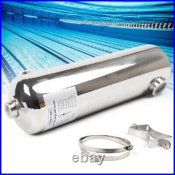 For Spa Pool Heat Exchanger Stainless Heat Recovery SwimmingPool Heater 1 1/2Fpt